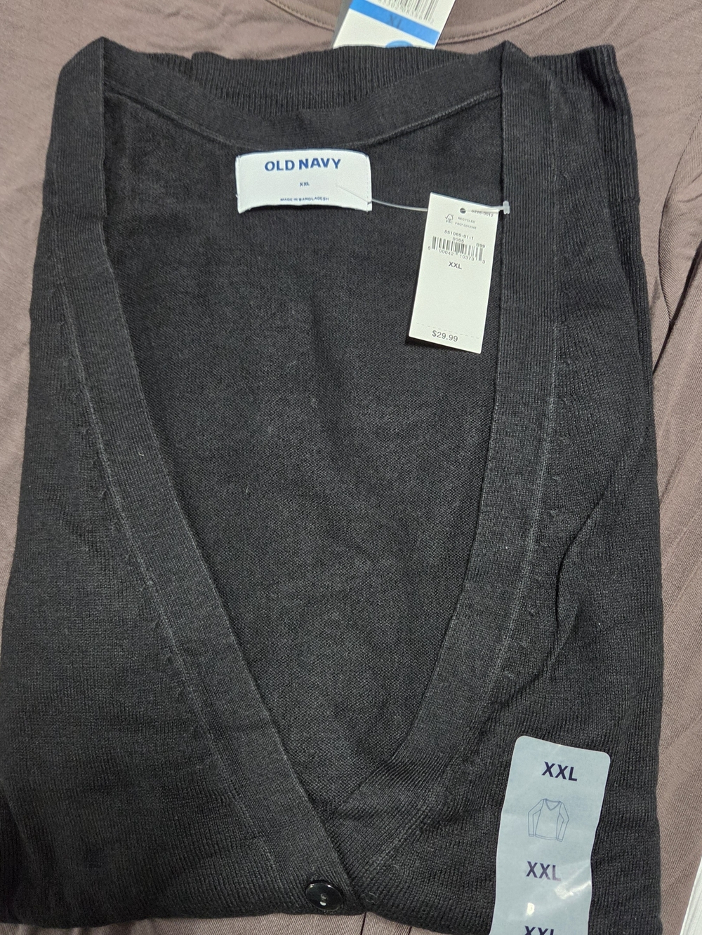New Old Navy Women's  Black Button Up V-Neck Cardigan Sweater